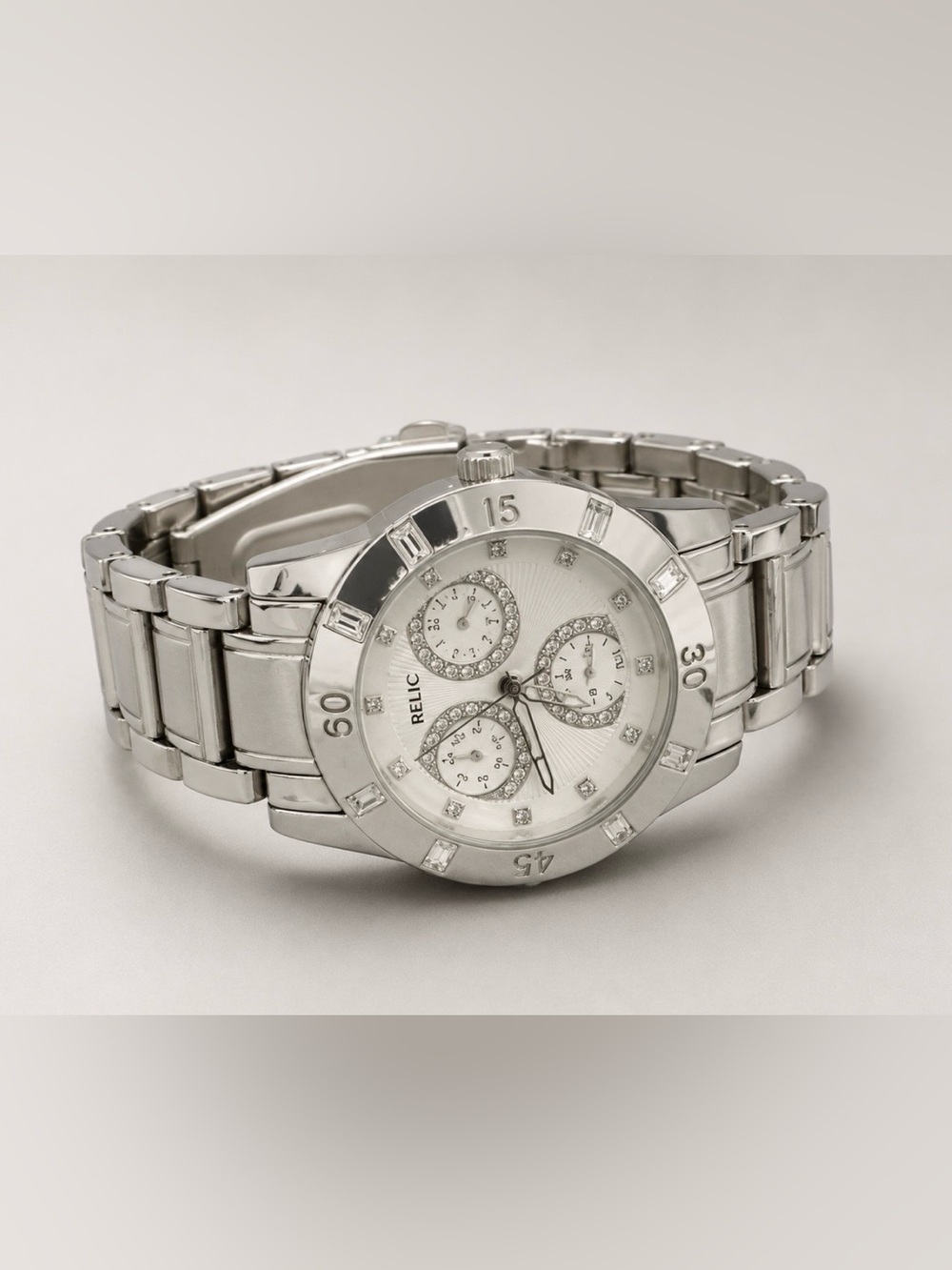 Relic by Fossil Women’s Crystal Watch w/ Tin